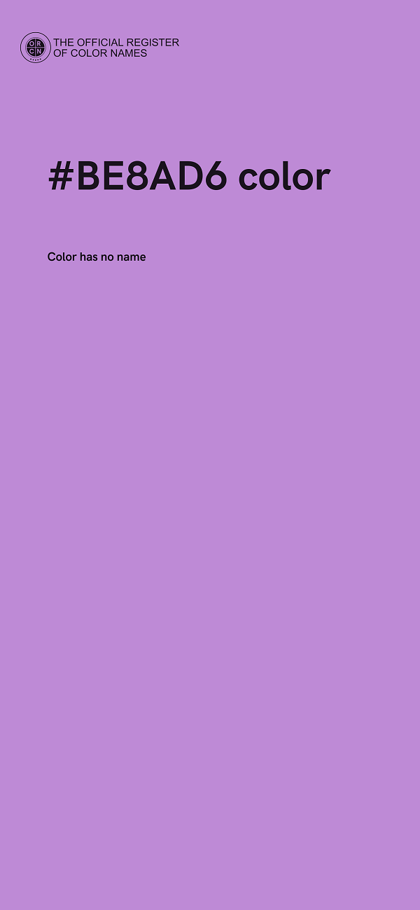 #BE8AD6 color image