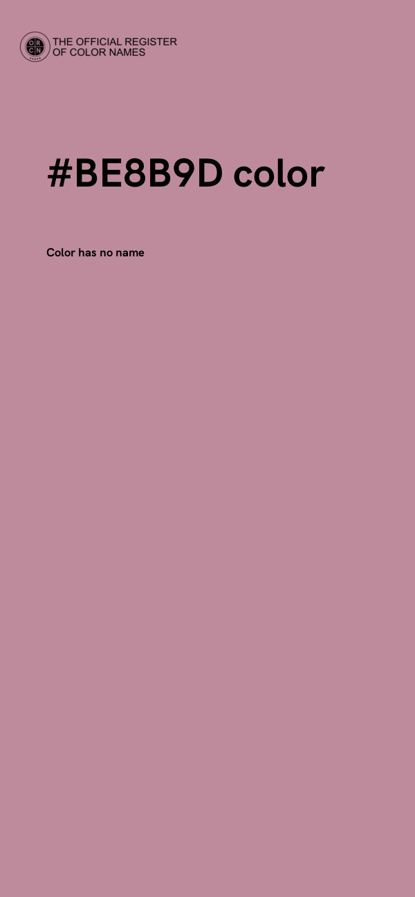 #BE8B9D color image