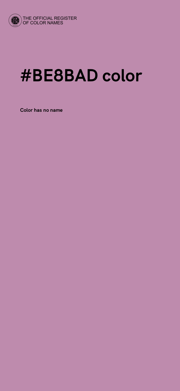 #BE8BAD color image