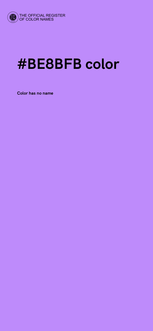 #BE8BFB color image