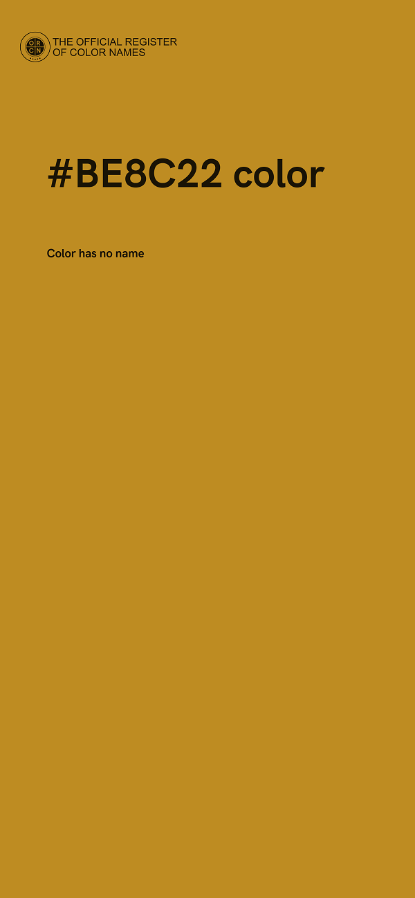 #BE8C22 color image