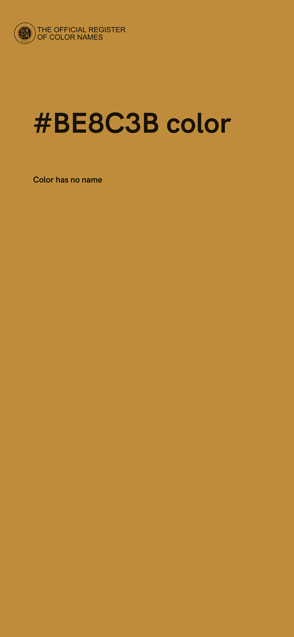 #BE8C3B color image