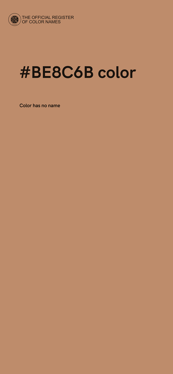 #BE8C6B color image