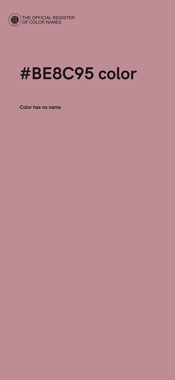 #BE8C95 color image