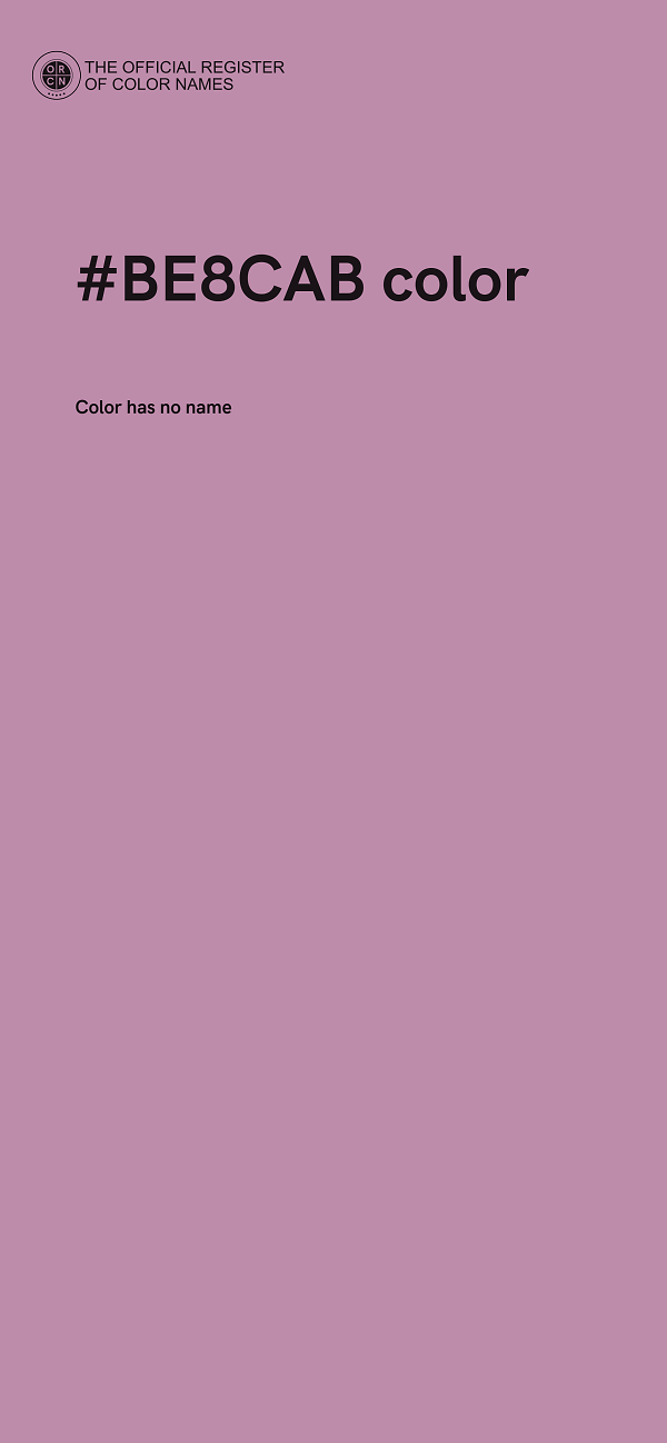 #BE8CAB color image