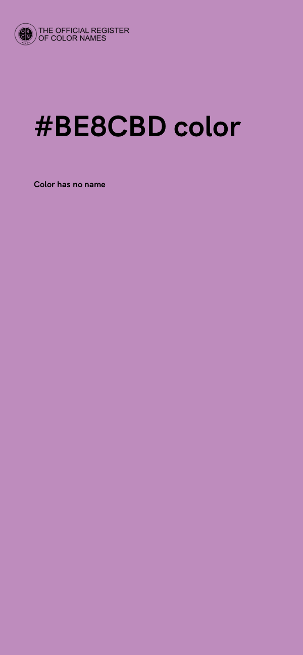 #BE8CBD color image