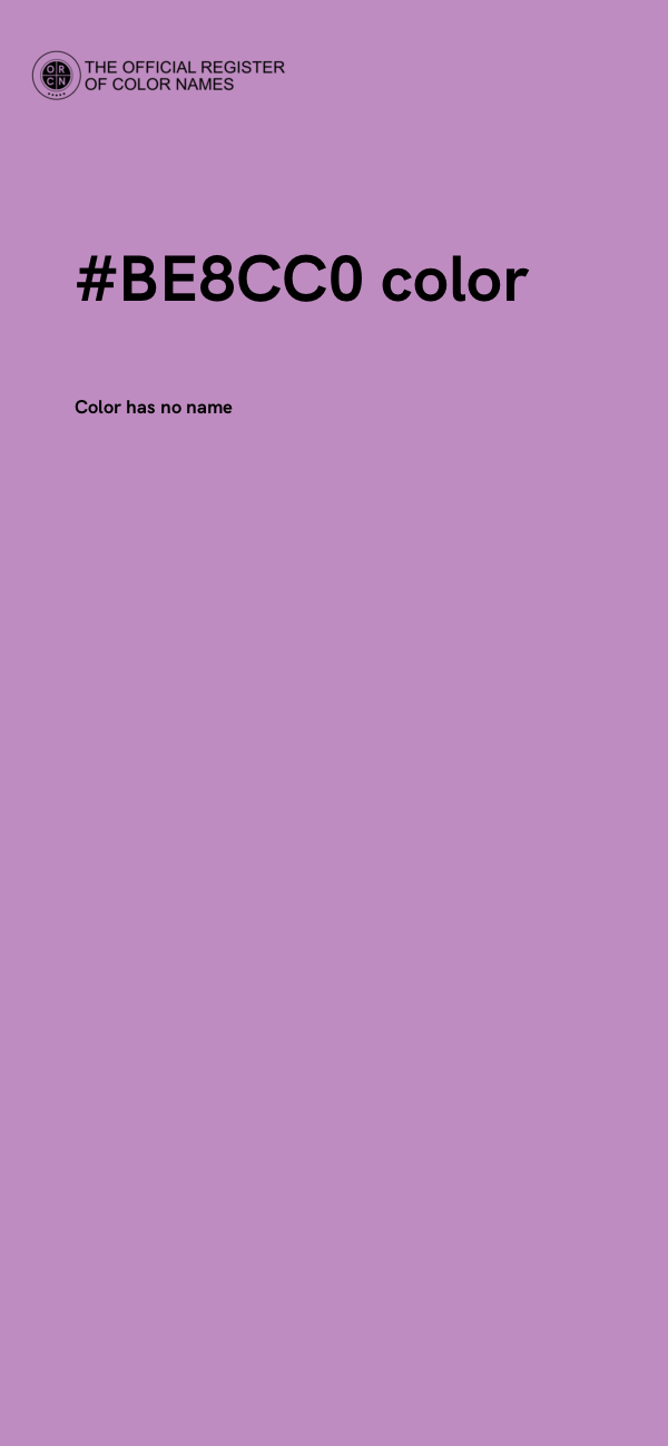 #BE8CC0 color image