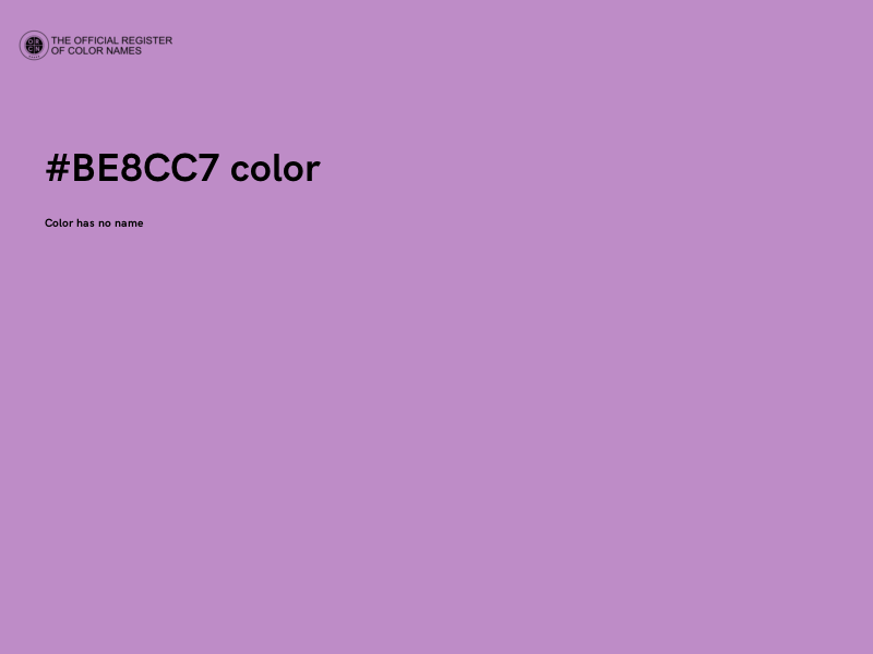#BE8CC7 color image