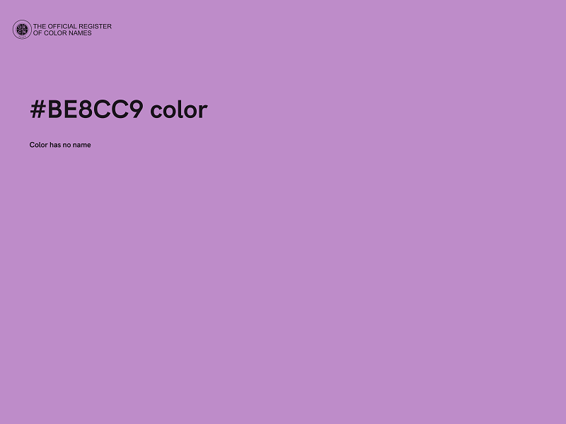 #BE8CC9 color image