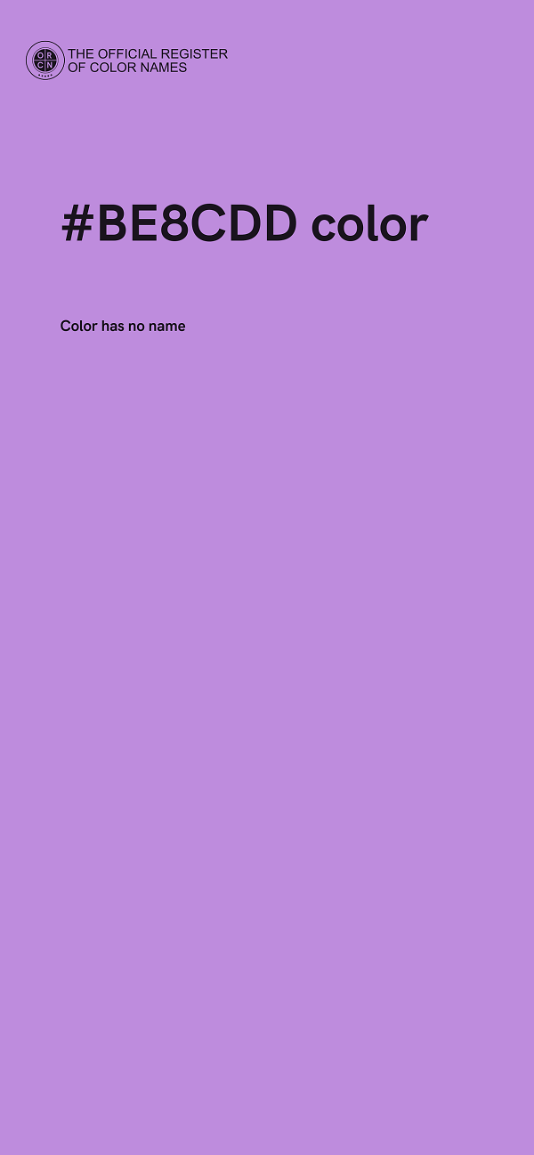 #BE8CDD color image