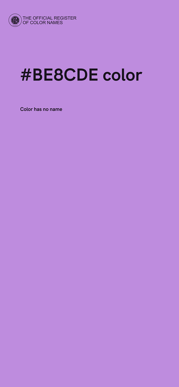 #BE8CDE color image