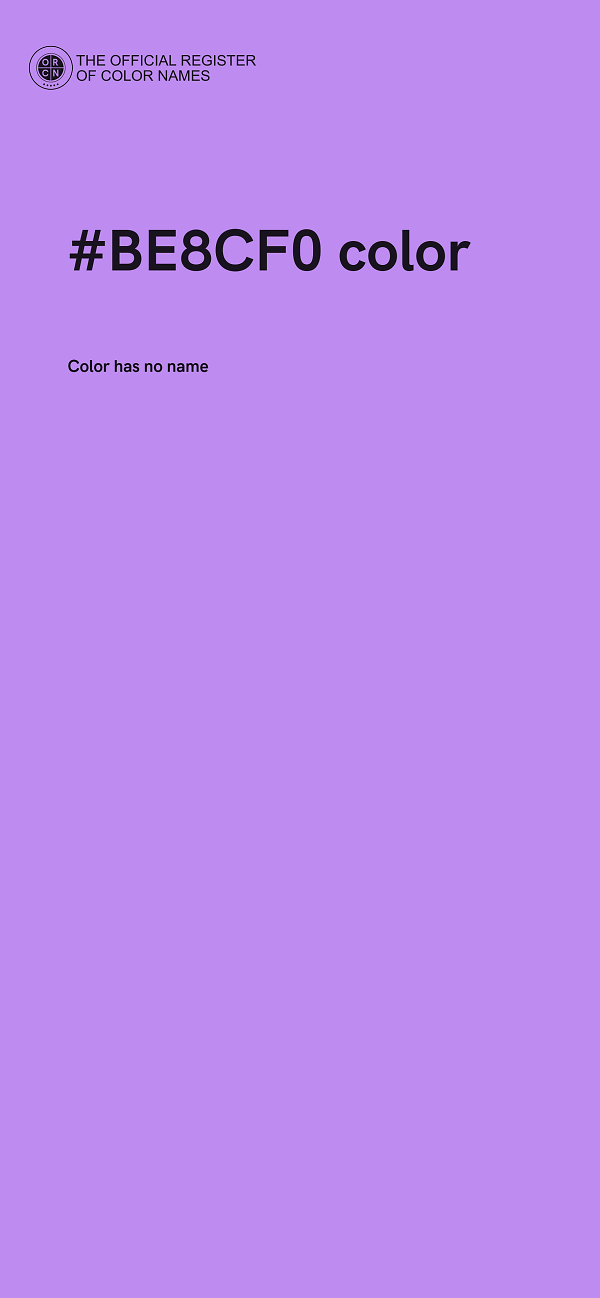 #BE8CF0 color image