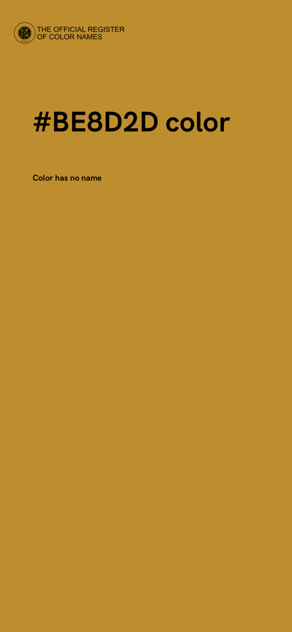 #BE8D2D color image