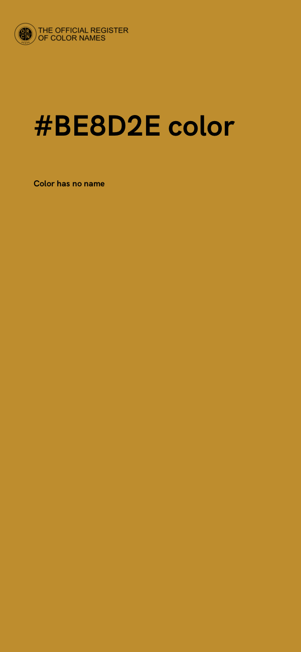#BE8D2E color image