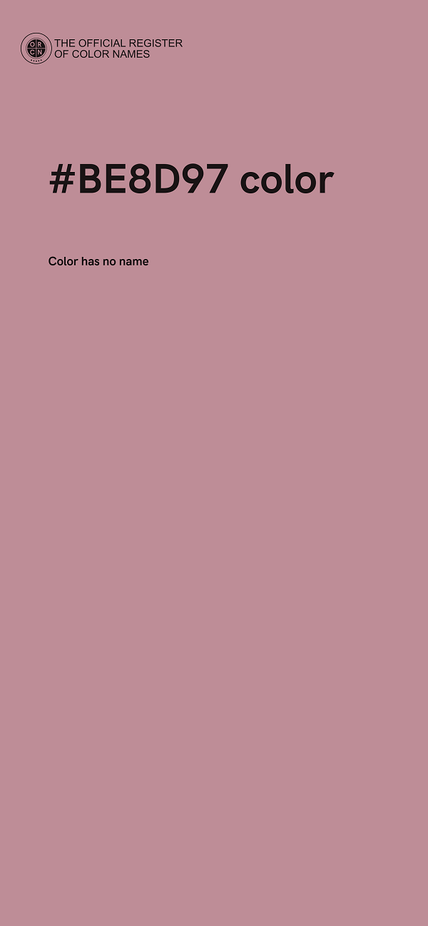 #BE8D97 color image