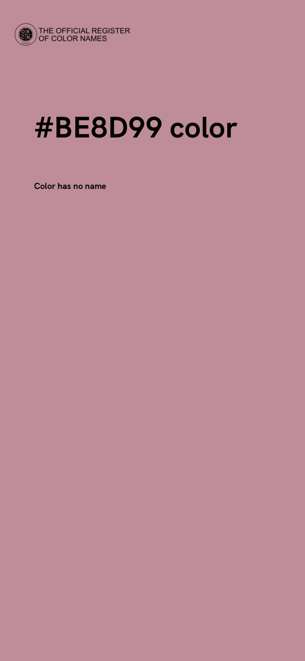 #BE8D99 color image