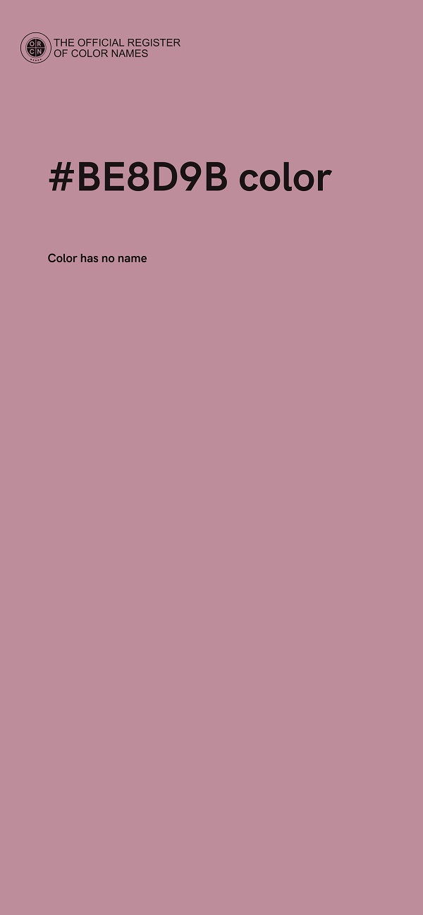 #BE8D9B color image