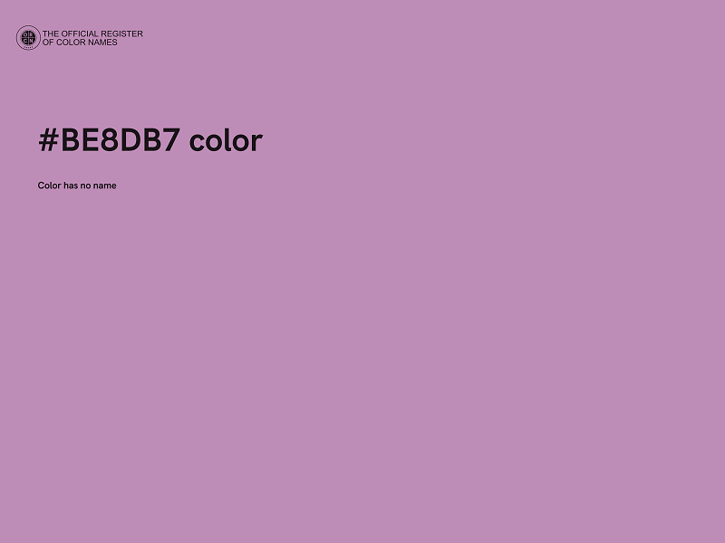#BE8DB7 color image
