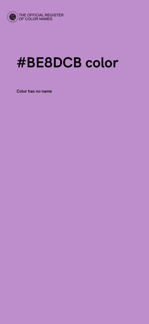 #BE8DCB color image