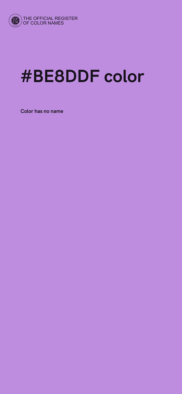 #BE8DDF color image