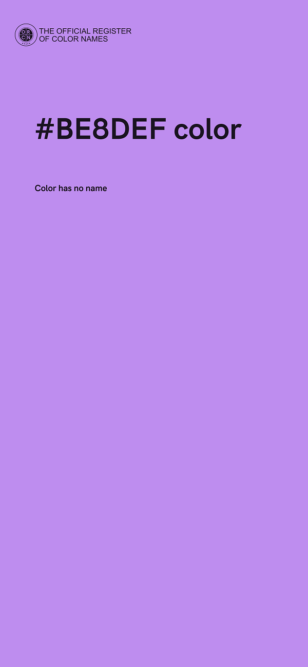 #BE8DEF color image