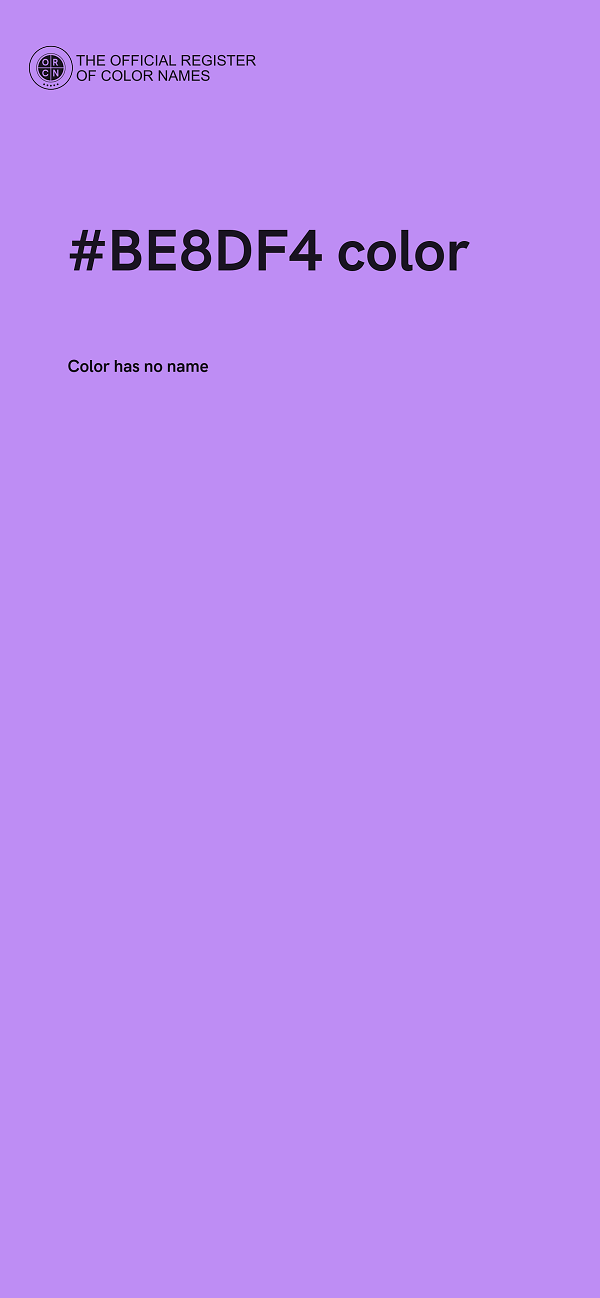 #BE8DF4 color image