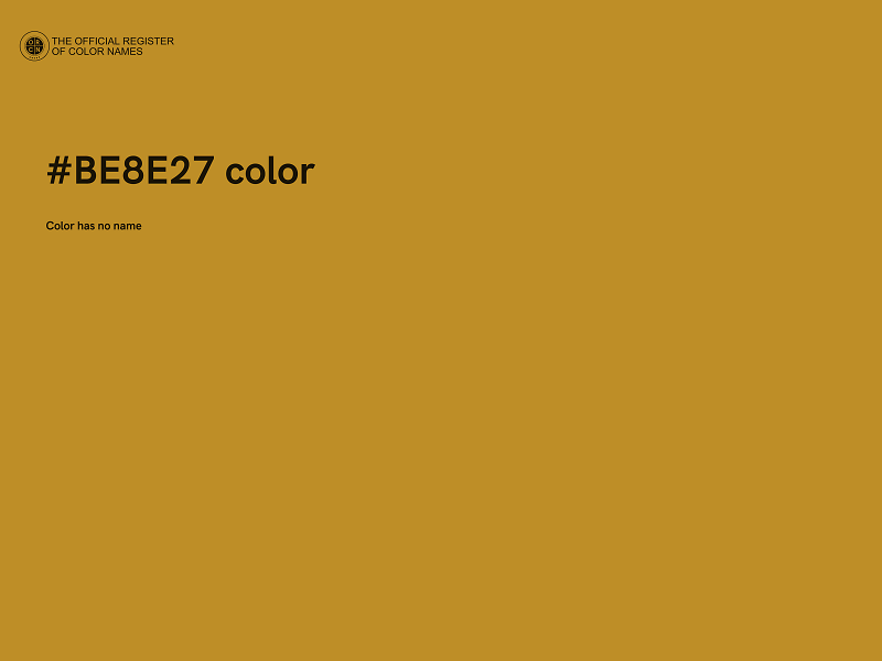 #BE8E27 color image