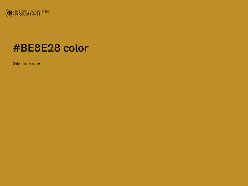 #BE8E28 color image