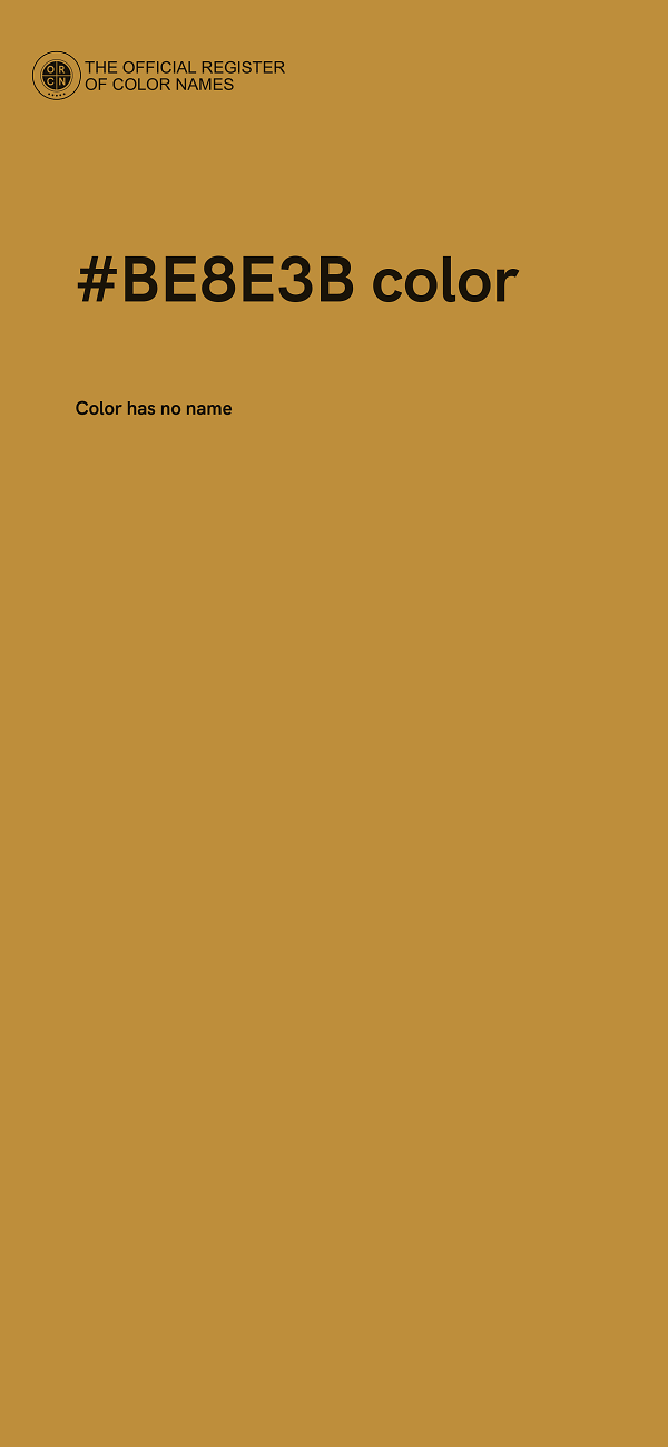 #BE8E3B color image