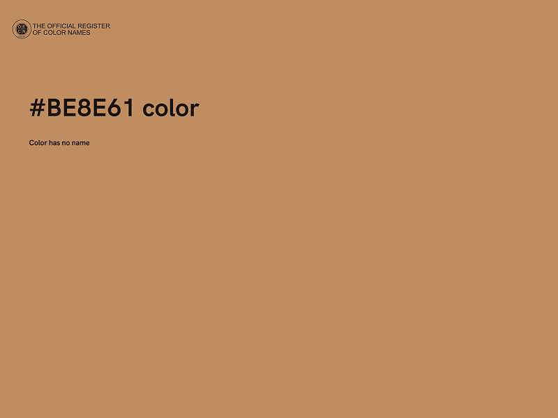 #BE8E61 color image