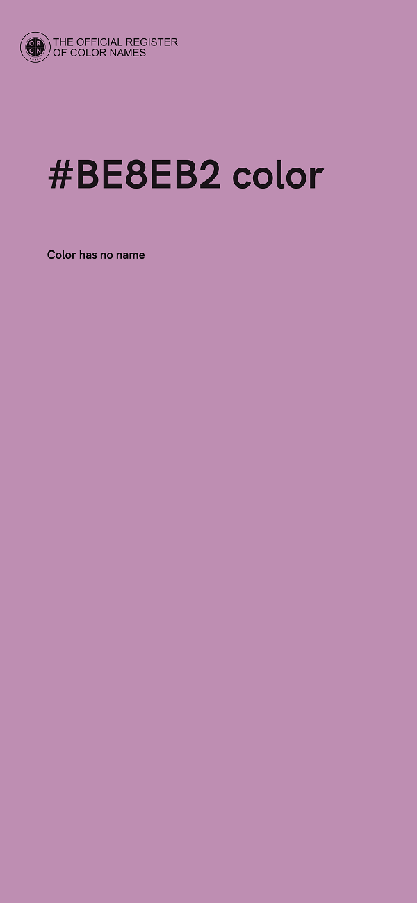 #BE8EB2 color image