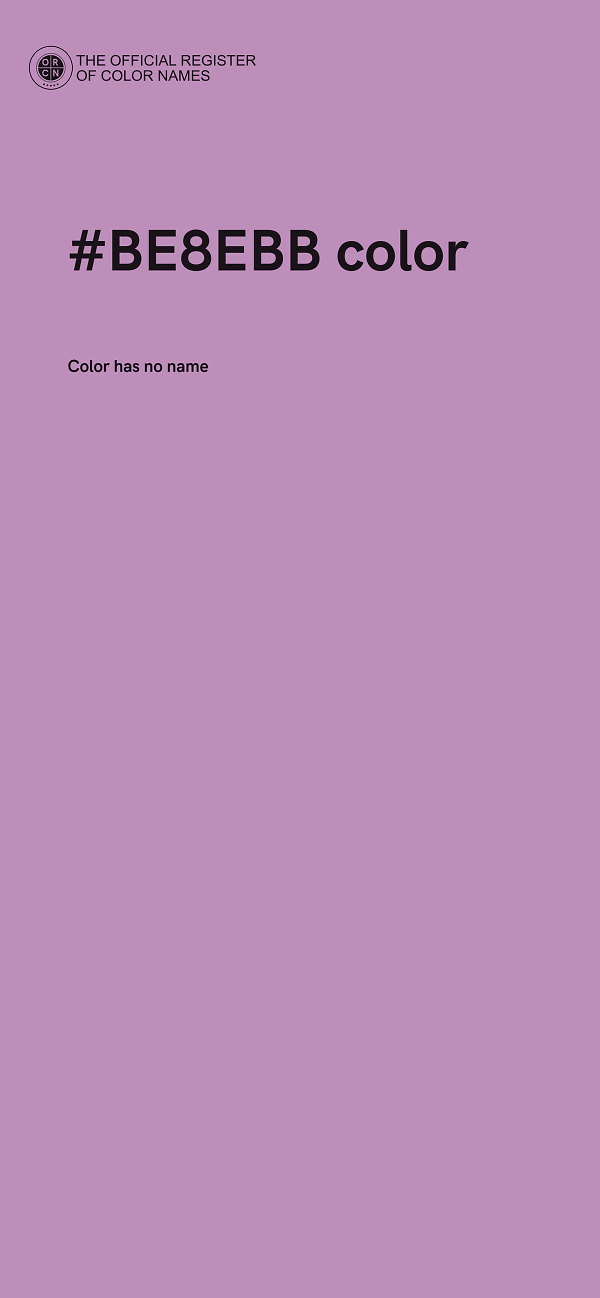 #BE8EBB color image