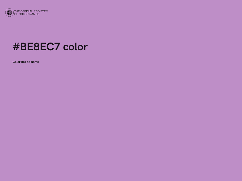 #BE8EC7 color image