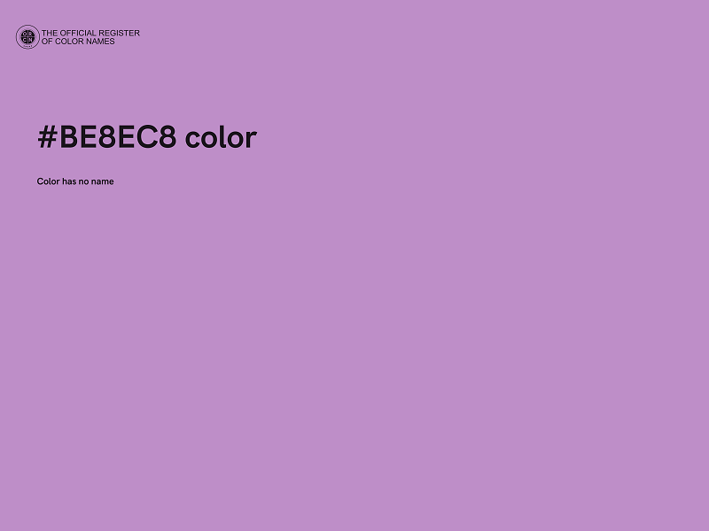 #BE8EC8 color image