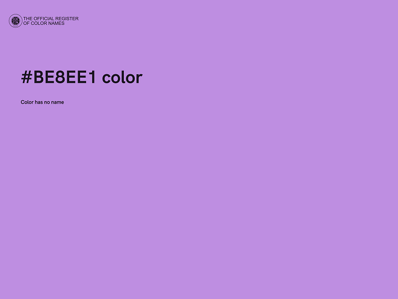 #BE8EE1 color image