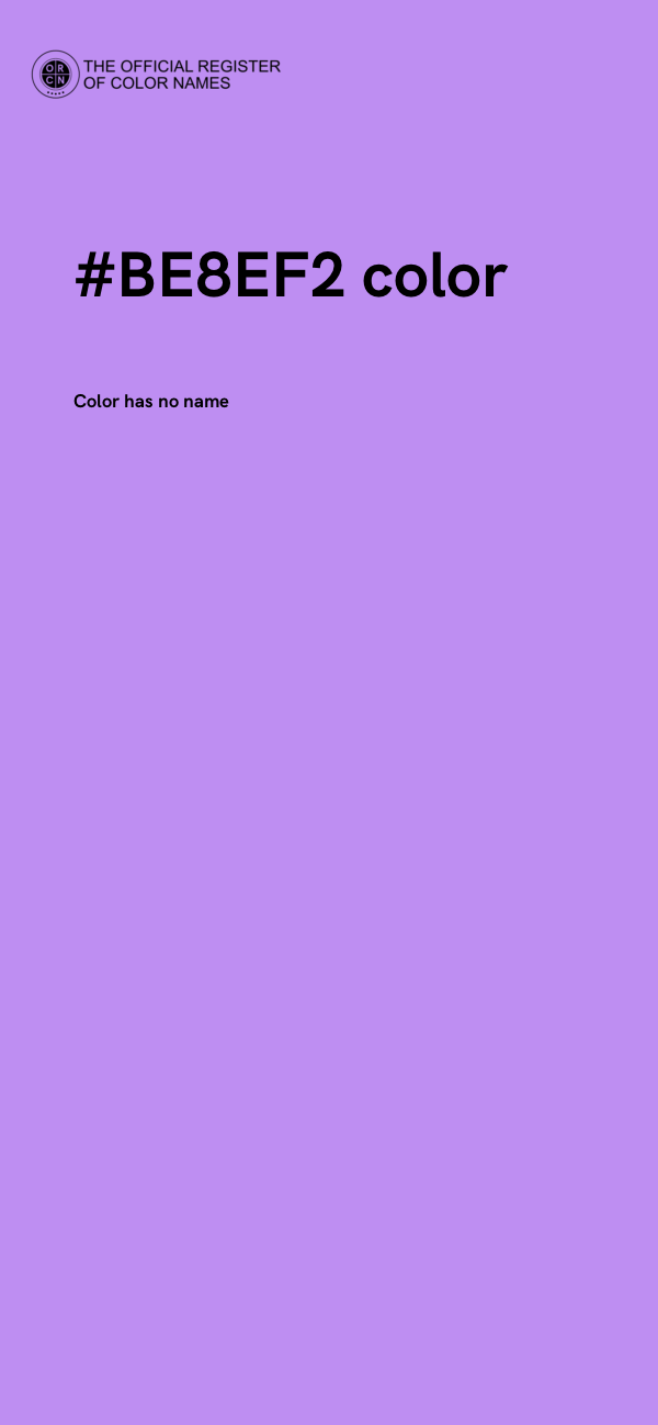 #BE8EF2 color image