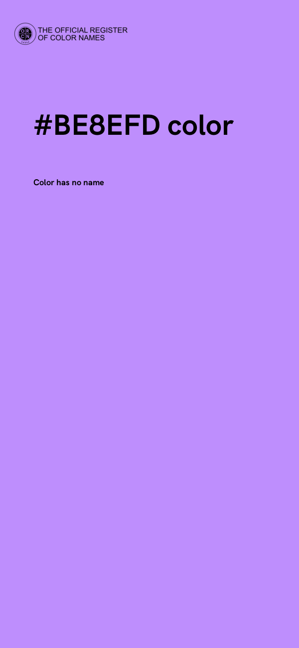 #BE8EFD color image