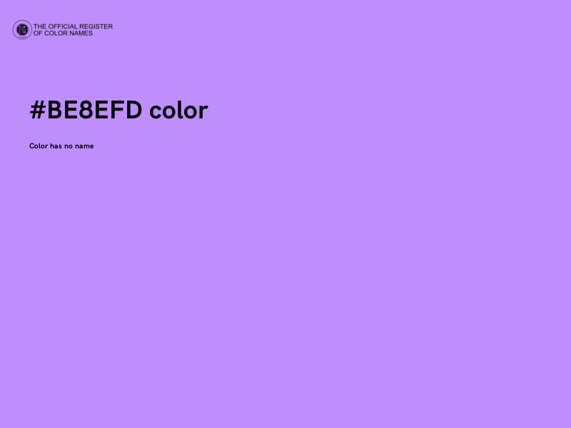 #BE8EFD color image