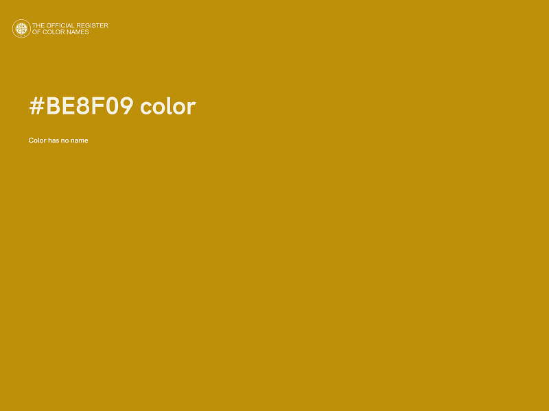 #BE8F09 color image