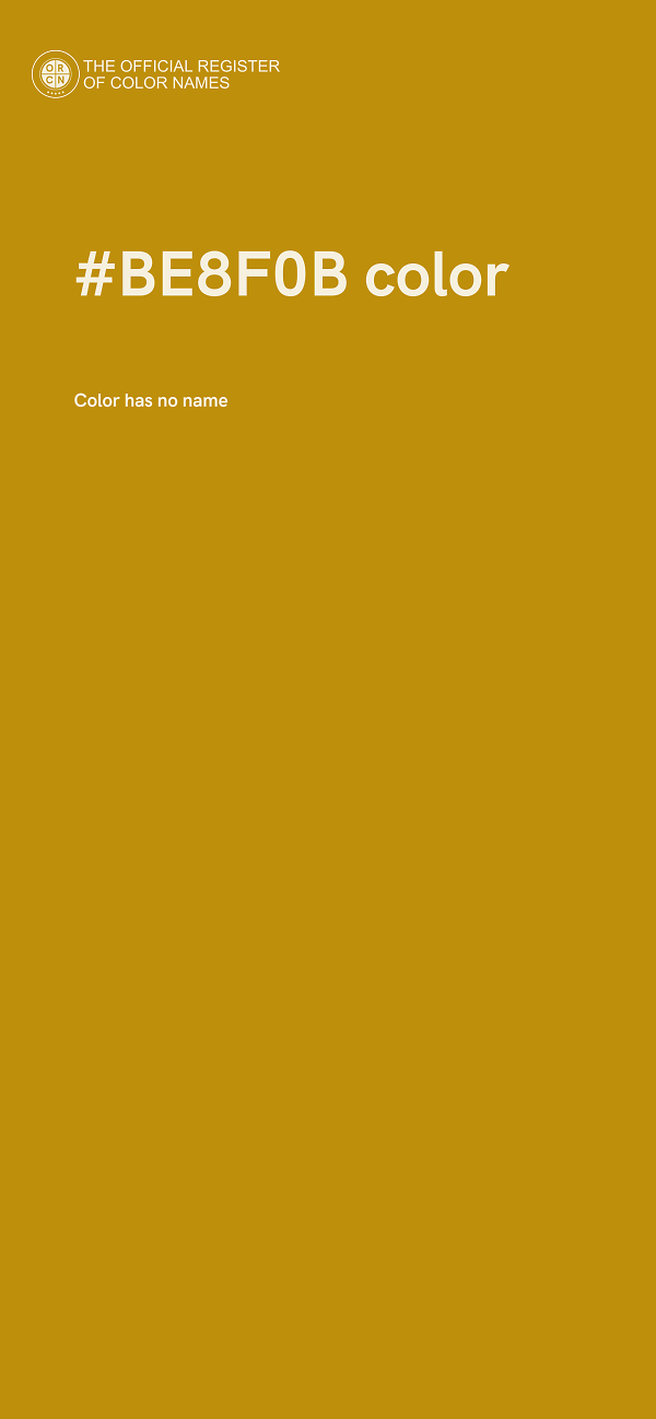 #BE8F0B color image