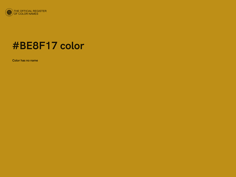 #BE8F17 color image