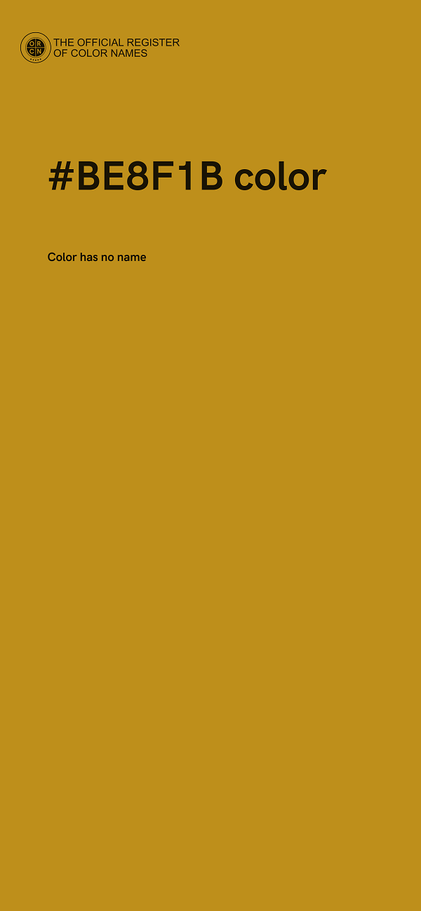 #BE8F1B color image