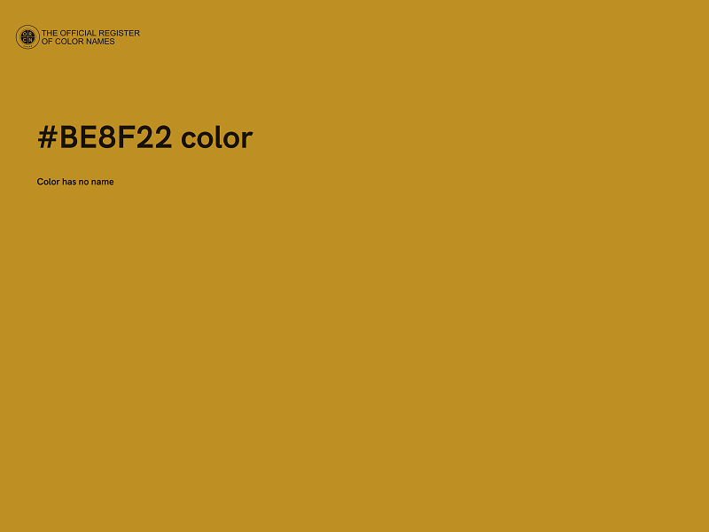 #BE8F22 color image