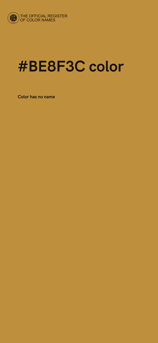 #BE8F3C color image