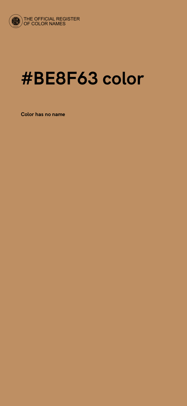 #BE8F63 color image