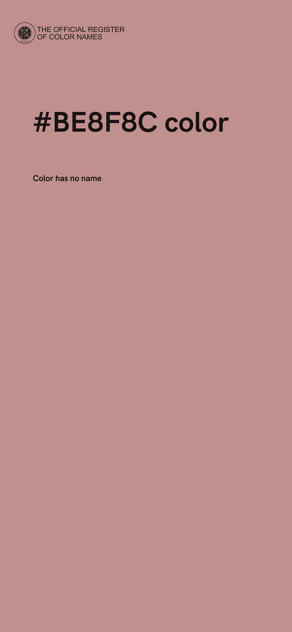 #BE8F8C color image