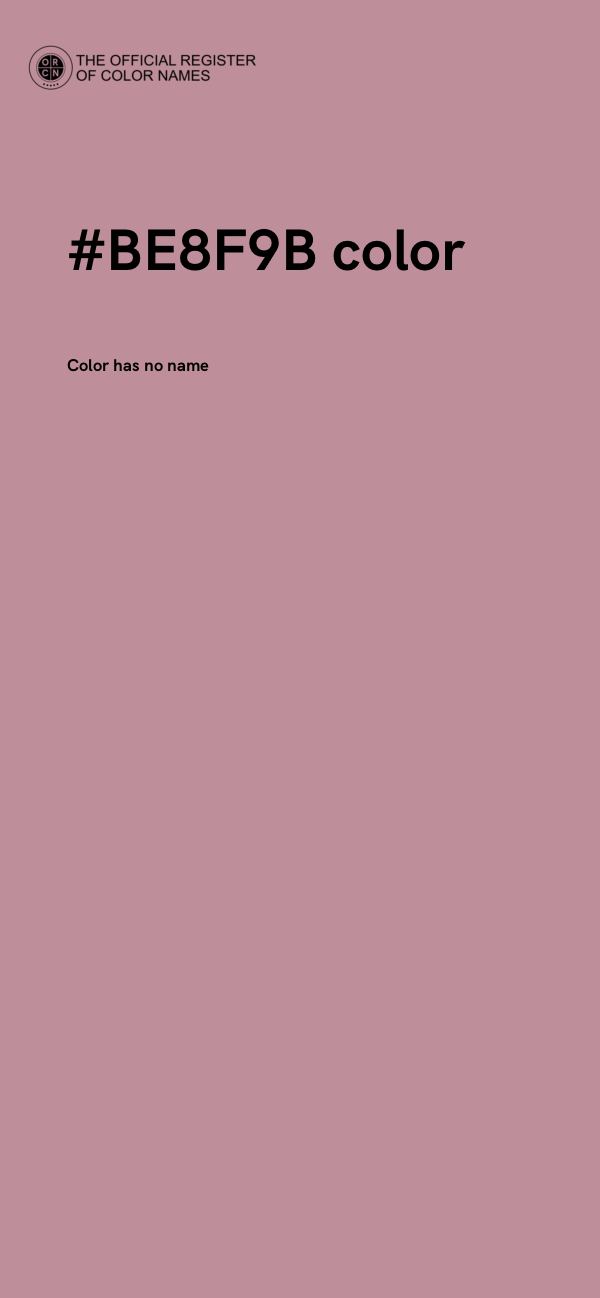 #BE8F9B color image