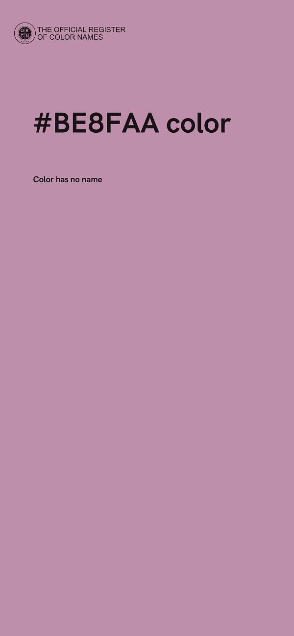 #BE8FAA color image
