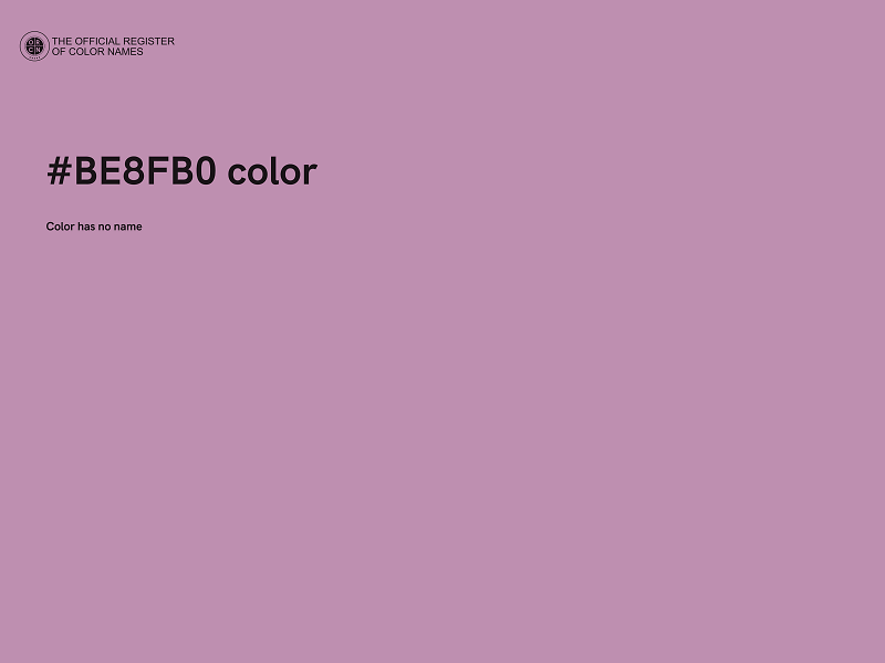 #BE8FB0 color image