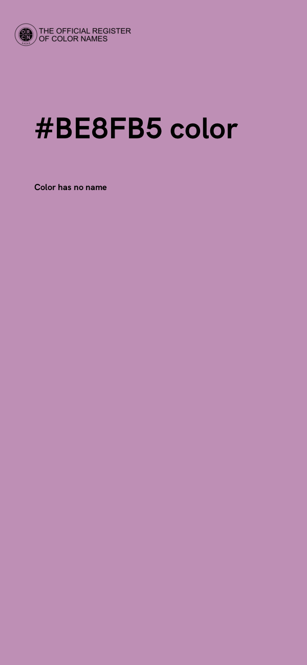 #BE8FB5 color image